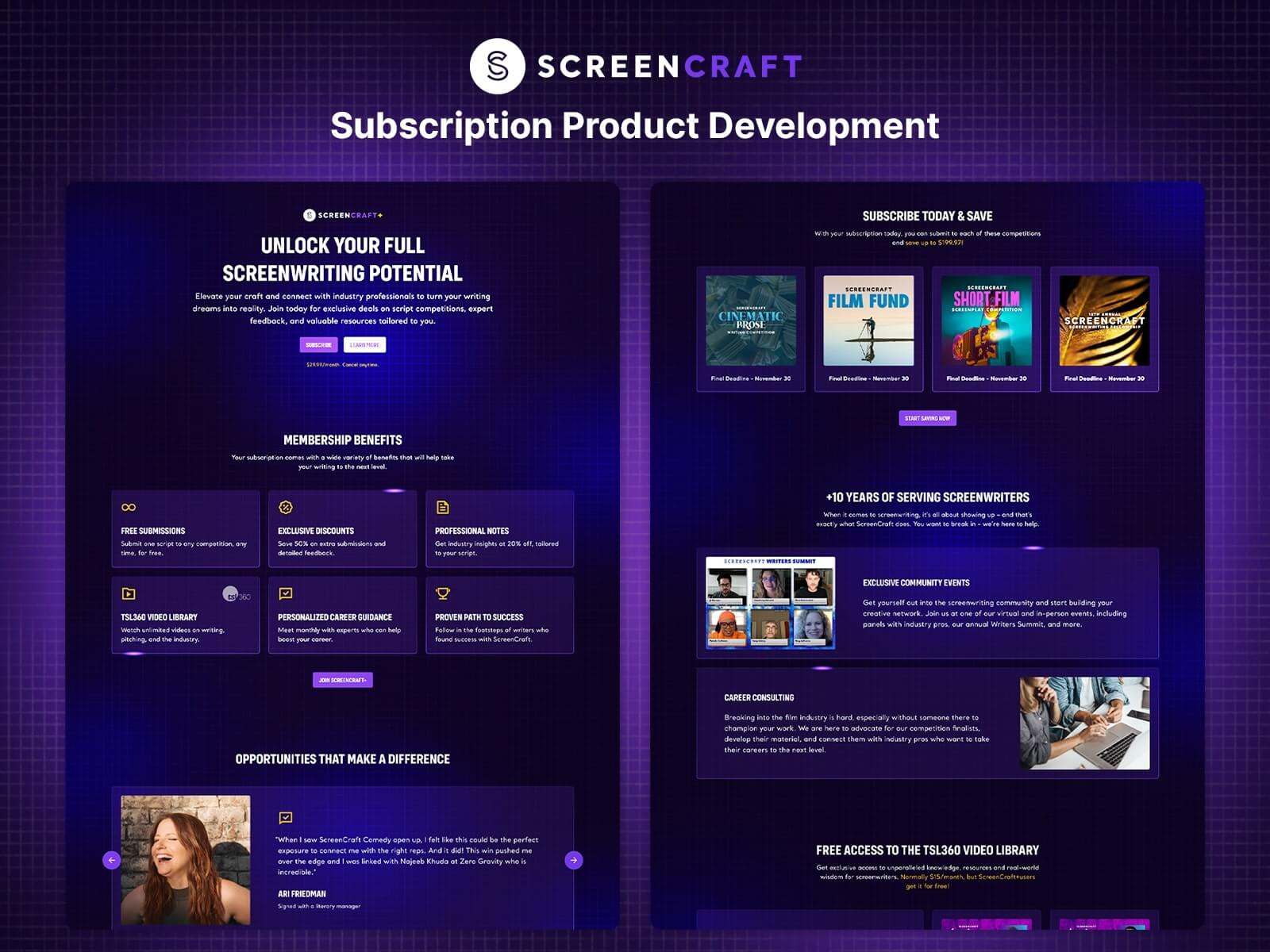 ScreenCraft Subscription